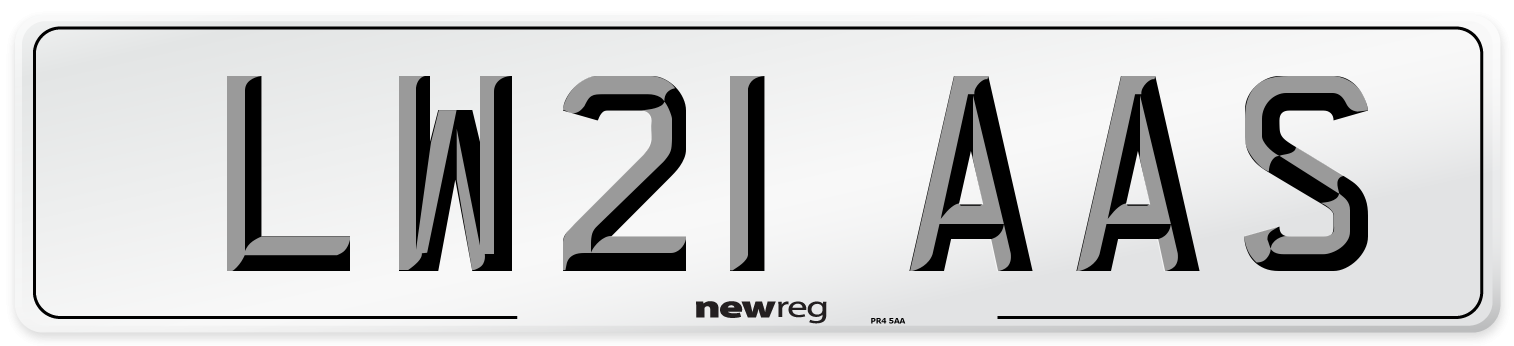 LW21 AAS Number Plate from New Reg
